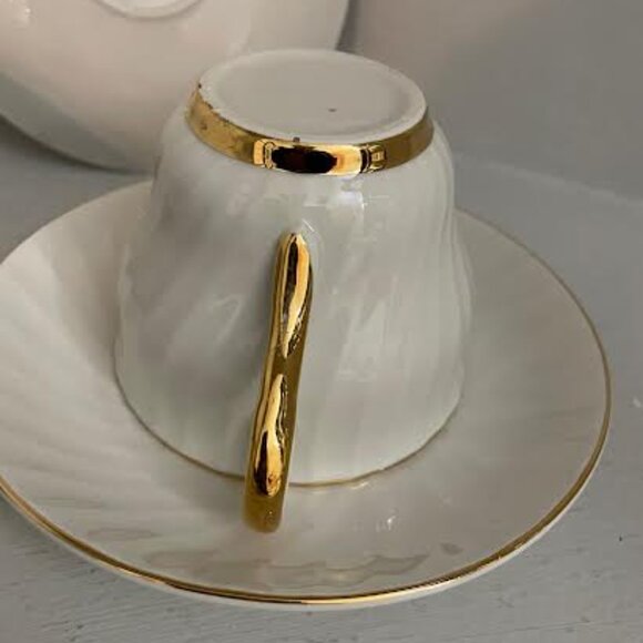 Beautiful Set of 4 Cups & Saucers Enoch Wedgewood Tunstall English Tea ware - Picture 3 of 11